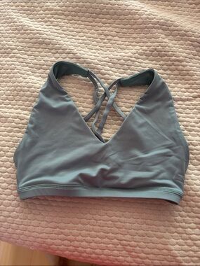 P'tula Crisscross V-Neck Bralette in Sage